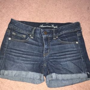 AEO Dark Denim Shorts